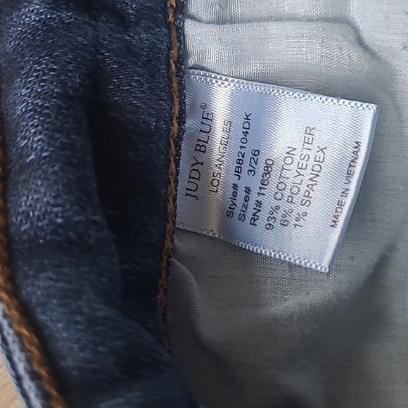 Judy Blue Jeans Women's sz 3/26 Distressed Mid Rise Skinny Leg Denim Jean - Picture 7 of 10